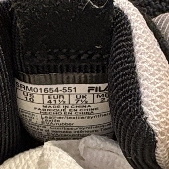 Fila Ray Tracer Apex sneakers. Fila Multicolor Athletic Shoes Size 10 - Picture 8 of 8